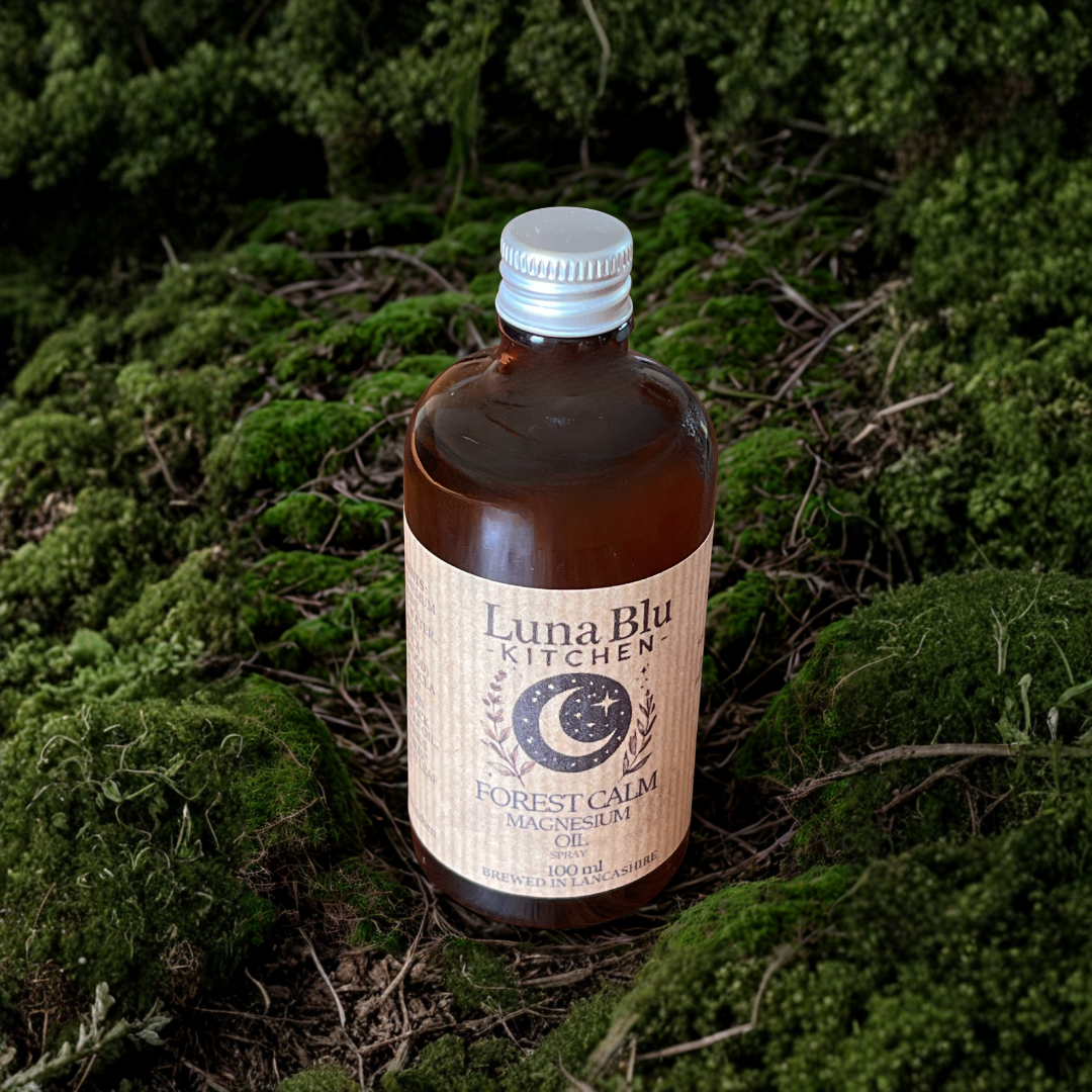 Forest Calm Magnesium Oil Spray - relief for sore muscles, headaches, restful sleep, muscle fatigue & tension.